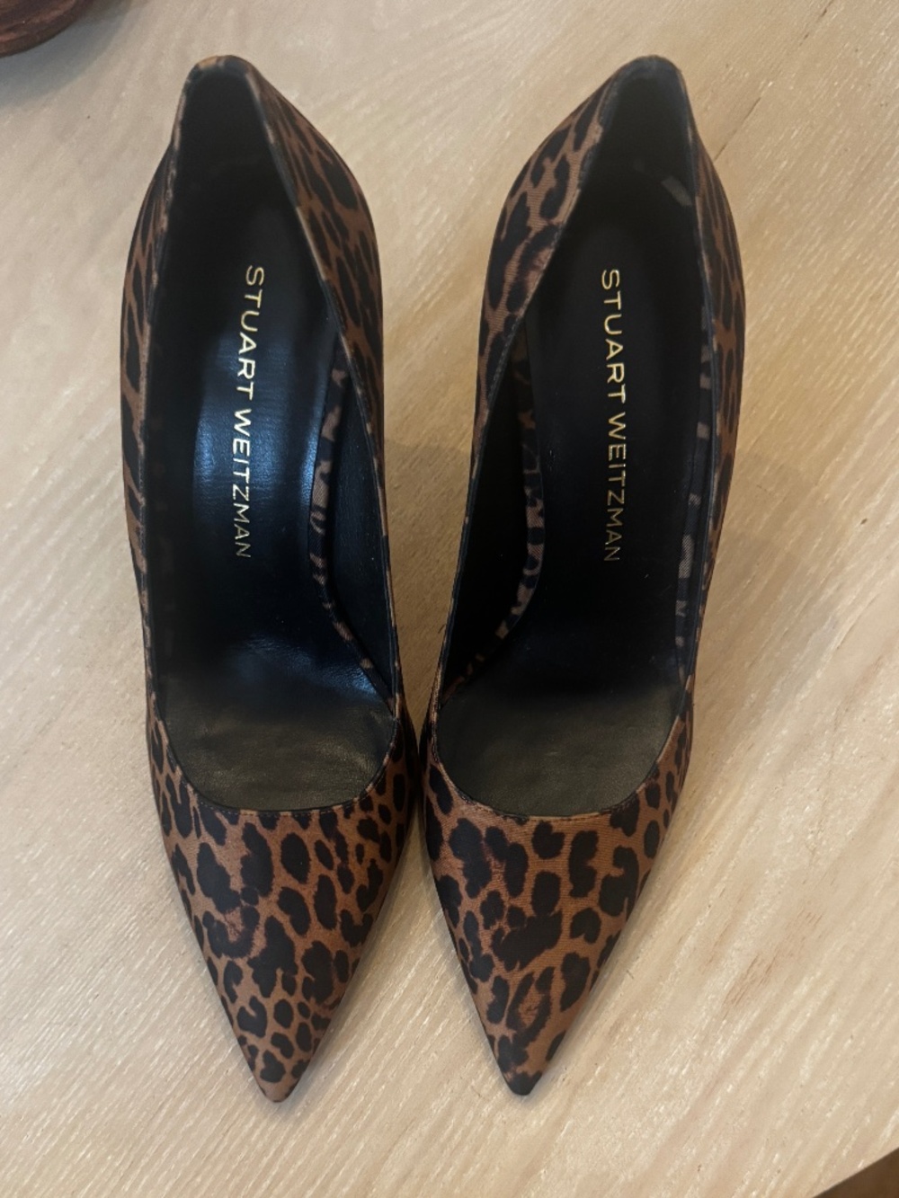Stuart Weitzman Leopard Print Pointed-Toe Pumps